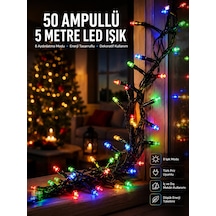 Mey İthalat Karışık Renk Pilli Led Işık Çok Fonksiyonlu Enerji Tasarruflu 5 Metre