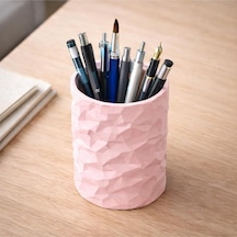 Dokulu 3d Yazıcı Üretimi Dekoratif Masa Üstü Kalemlik Ve Organizer
