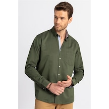 Tudors Klasik Fit Rahat Kesim Oxford Erkek Gömlek-16853 Haki Tudors Klasik Fit Rahat Kesim Oxford Erkek Gömlek-16853 Haki