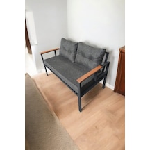 Pimango Pi Elize Tekli Bahçe Balkon Mobilyası 2'li 60 x 120 CM Antrasit
