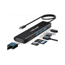 Lemorele Tc70 7 İn 1 Type-c Hub Adaptör Çoğaltıcı 4k Hdmı 100w Pd Usb 3.0 Sd/tf Kart Okuyucu Type-c Çoklayıcı