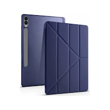 Mey İthalat Samsung Galaxy Uyumlu, X610 Tab S9 Fe Plus 12.4 Kılıf Kalemlikli Mars Tablet Kılıfı - Lacivert