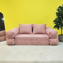 Katlanır Yatak Çok Fonksiyonlu Koltuk Pembe