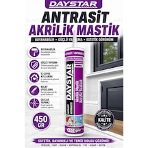 Daystar Antrasit Akrilik Mastik 450 Gr Boyanabilir Çatlak Ve Boşluk Dolgu Malzemesi Güçlü Yapışma Çok Renkli