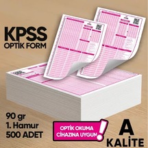 Kpss Gy-gk Deneme Sınavları İçin 500 Adet 90.gr Optik Form -