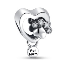 Fubena Gümüş Kalp Pati İzi Charm
