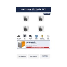 Hikvision 4 Kameralı 2mp Ups'li Güvenlik Kamera Seti Colorvu Gece Renkli 2tb Dome İç Mekan