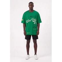 Blow Up World Series Yeşil Oversize Erkek T-shirt 10822 SİYAH