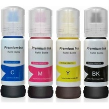 Premium® 103 Ecotank L3151 Uyumlu 4 Renk Mürekkep Seti