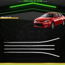 Toyota Corolla 2013-2018 Araca Özel Krom Cam Alt Çıtası A+