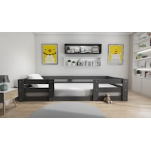 Herseycik Ninnimo Montessori 90X190 Yatak Uyumlu Karyola Y13-4 Antrasit