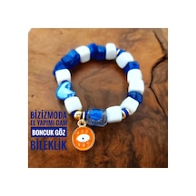 Cam Bodrum Boncuk Charm Murano Nazar Boncuk Bileklik Nazar Boncuklu Bileklik Beyaz 32628034