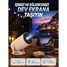 Ers Full Hd 4k Destekli Akıllı Projeksiyon 130 İnç Ekran, Uzun Ömürlü Ampul Ve Çoklu Giriş