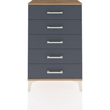 Arges Komodin 5 Çekmeceli 60x30x96 Çam-antrasit Atlas Çam