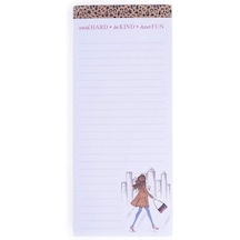 Manyetik Not Defteri - Leopar Moda Kız Bakkal Ve Alışveriş Listesi - Eğlenceli Dekoratif Yapılacaklar Listesi - Mükemmel Ev Isınma leri - 100 Yırtık Yaprak 4" X 9" X.5"