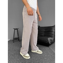 Su Yolu Çizgili Cepli Pantalon - Kahverengi Kahverengi
