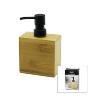 Dikdörtgen Ahşap Bambu Sıvı Sabunluk Siyah Plastik Pompa 5.8 X 9.9cm - Y: 10cm Go-53-vice 00724 Çok Renkli