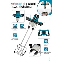 Steiner 2100 W Elektrikli Sjs Metal Şanzıman Profesyonel Çift Başlı Alçı Boya Harç Karıştırıcı Mikser