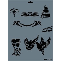 Rich New Seri N-129 Stencil 35X25 Cm