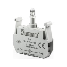 Emas B6 Ledli Sinyal Blok Kırmızı 12-30 V Ac/dc