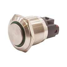 Motorobit 22E-G1-E 22Mm Çıkık Yaylı Işıklı Metal Buton - Yeşil