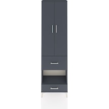 Arges Dolap 4 Raflı 2 Çekmeceli 2 Kapaklı 60x30x221 Antrasit-antrasit Antrasit