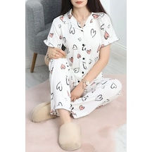 Seka Store Seka Pegasus Fırfırlı Düğmeli Pijama Takımı Pembekalp - 671.1287. Çok Renkli