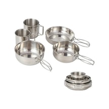 Ulzyvf Yürüyüşü, Tavası, Taşınabilir Sırt Seti Renkli Pişirme Piknik Paslanmaz Parça Mutfak Kase, Kampı, Kamp İçin Hava Dağ Çok Çelik Çantası, Bardaklar Açık 5 Hc Çok Renkli Çok Renkli