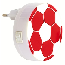 Kırmızı Beyaz Taraftar Futbol Topu Enerji Tasarruflu Renkli Led Gece Lambası
