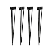 Metal Firkete Ayak 42 Cm 4lü Set Masa Orta Sehpa Zigon Kütük Ayak