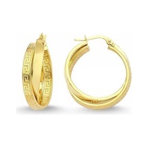 Sembolgold Altın İtaly Halka Küpe İki Halkalı