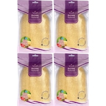 Derma Naturel Loofah Kabak Havlu Banyo Eldiveni 4 Lü Set