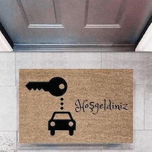 Kapı Önü Paspası Dekoratif Dijital Baskı Arabalar P-2686 Renkli