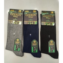Özeren Bambu Erkek Çorabı Dikişsiz Kışlık Lüks 12 Çift Öz4834 Asorti