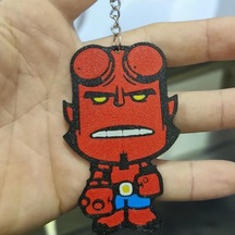 Hellboy Sevimli Figür Karakter Anahtarlık Çok Renkli