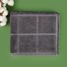 Soft Kareli Ayak Havlusu - Antrasit - 50x70 Cm Renkli