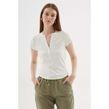Fashion Friends Fashıon Frıends Kadın Düğme Detaylı Bluz 25y0494k1 Mor