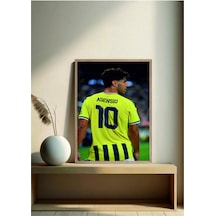 Marco Asensio Sarı Lacivert Doğal Ahşap Çerçeveli Tablo Çok Renkli - 920057599 Çok Renkli