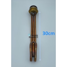 1-1/4'' Meşale Çay Kazanı Rezistansı  Kıvrık Bakır 2000W - Kalın Diş - Termostatlı - Kapak İstiyorum