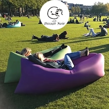 Elmpaly Mavi Hızlı Şişen Kamp Sandalyesi Yastığı Taşınabilir Hafif Şişme Yatak Mavi
