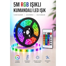 5m Rgb Işıklı Her Ortama Uygun Led Işık Çok Renkli Rgb