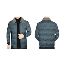Moda Erkek Kışlık Kalın Günlük Ceket Mavi