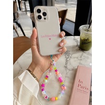 Name Pop F Telefon Askısı, Boncuklu Telefon Charmı Ve Çanta Aksesuarı