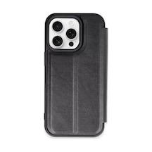 Apple iPhone  Uyumlu,  15 Pro Max Kılıf Flip Cover - Siyah