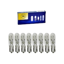 Tas 12 V 1.2 W 10 Adet Halojen Dipsiz T5 Ampul  Açık Sarı