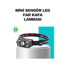 Hubrendy Tekno Hareket Sensörlü Şarjlı Led Far Suya Dayanıklı Çok Modlu AÇIK GRİ KAHVE KARIŞIMI