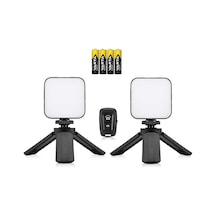 Puluz Pu529b 64 Led Light 5w 800 Lümen Sürekli Işık 2x Mini Tripod Ve Kumanda