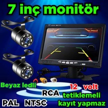 Tarım Araçlarına 7'' Monitör Ve 2 Adet Beyaz Ledli Kamera Seti