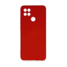 Oppo A15 Uyumlu Kılıf Nano İçi Kadife Silikon - Kırmızı