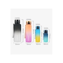 Uzspace 500ml Soft Touch Çift Renk Motivasyon Tritan Su Matarası Lacivert-kırmızı 50 x 22